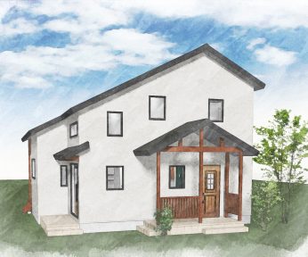 里山辺で平屋暮らしを叶える1.5階建ての家