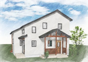 里山辺で平屋暮らしを叶える1.5階建ての家